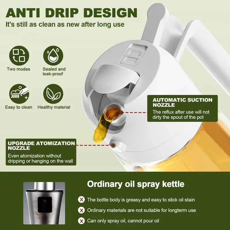 Mistify™ 500ml Olive Oil Spray Bottle – Precision Oil Dispenser for Cooking, Grilling &amp; Baking