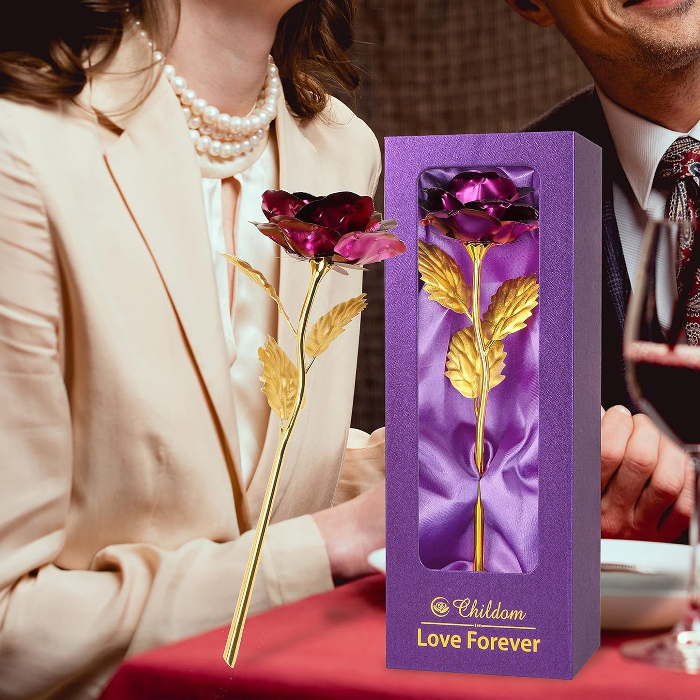 Mothers Day Rose Gifts for Mom,Birthday Gifts for Women,Mothers Day Flowers Gifts for Mom from Daughter Son,Purple Artificial Flowers Gift for Her,Wife,Grandma,Christmas,Valentines,Anniversary