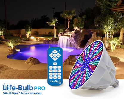 Life-Bulb PRO Color LED Pool Bulb (E26 Base) | Replaces Pentair Amerlite & Hayward AstroLite (120V / 40W) | Lifetime Replacement Program