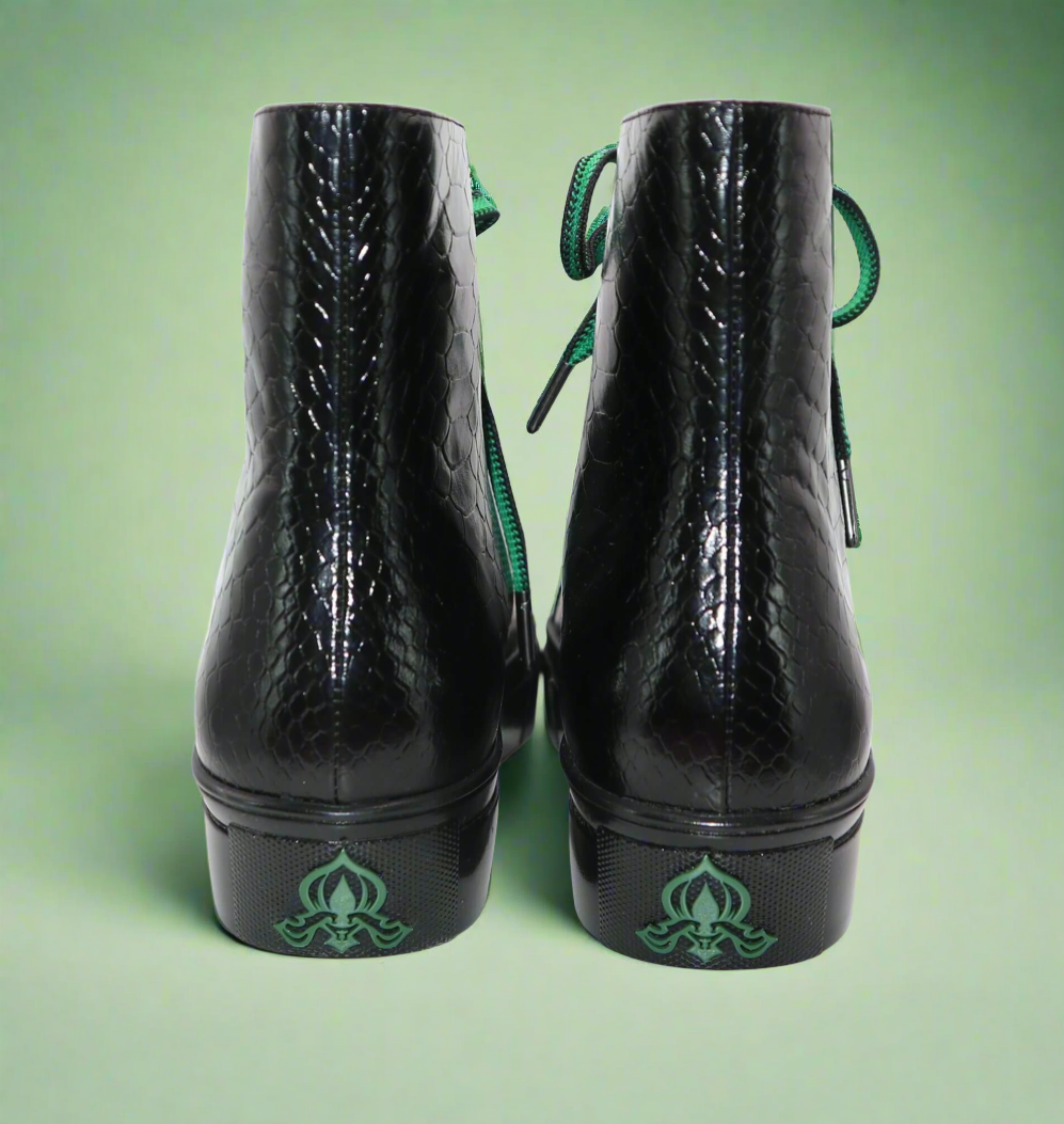 Michaela V Lucra Women's Black Italian Leather Sneakers
