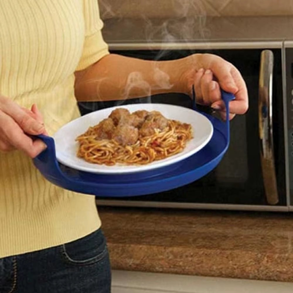HeatMate™ Microwave Plate Holder – Durable, Easy-Clean Steam Tray for Bowls &amp; Dishes