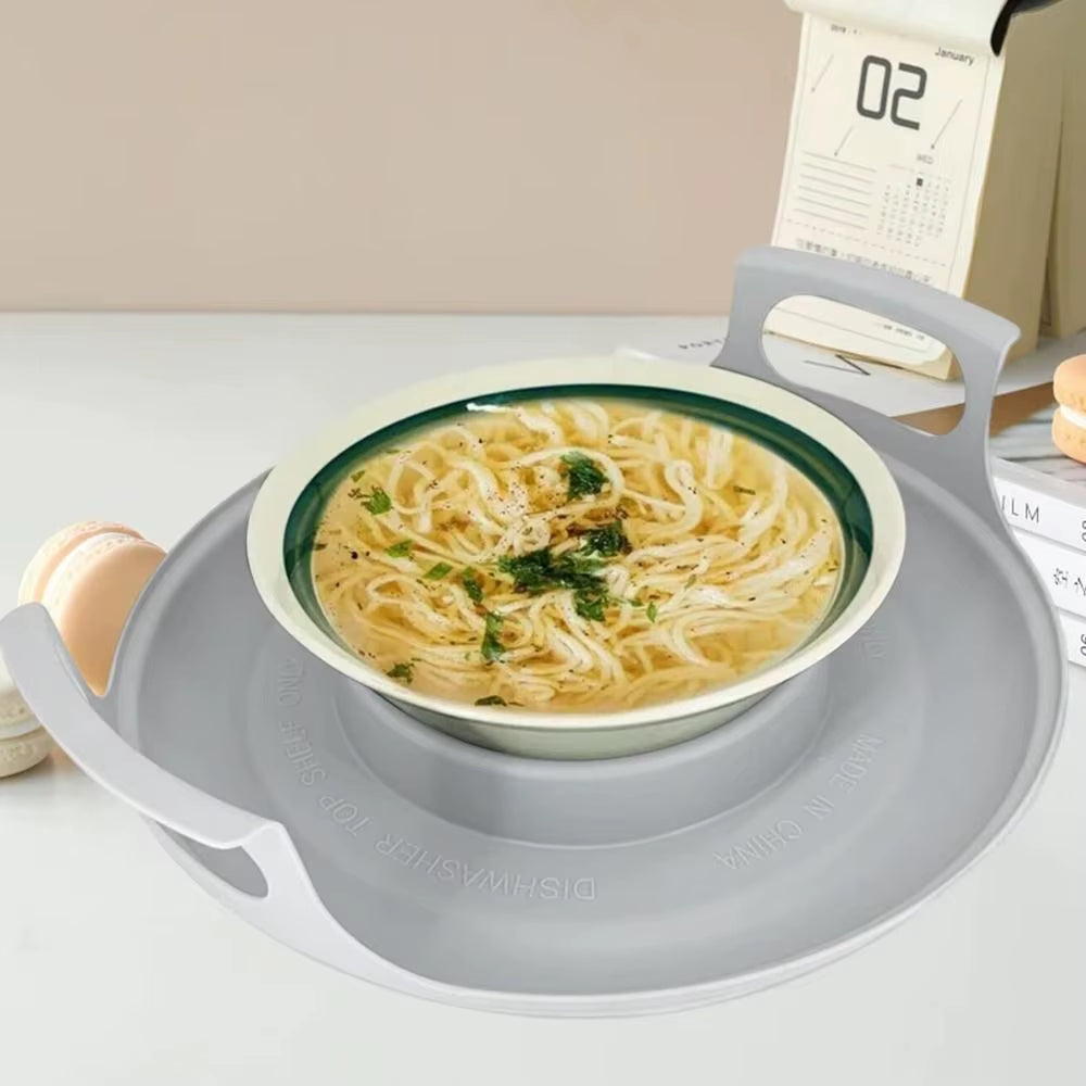 HeatMate™ Microwave Plate Holder – Durable, Easy-Clean Steam Tray for Bowls &amp; Dishes