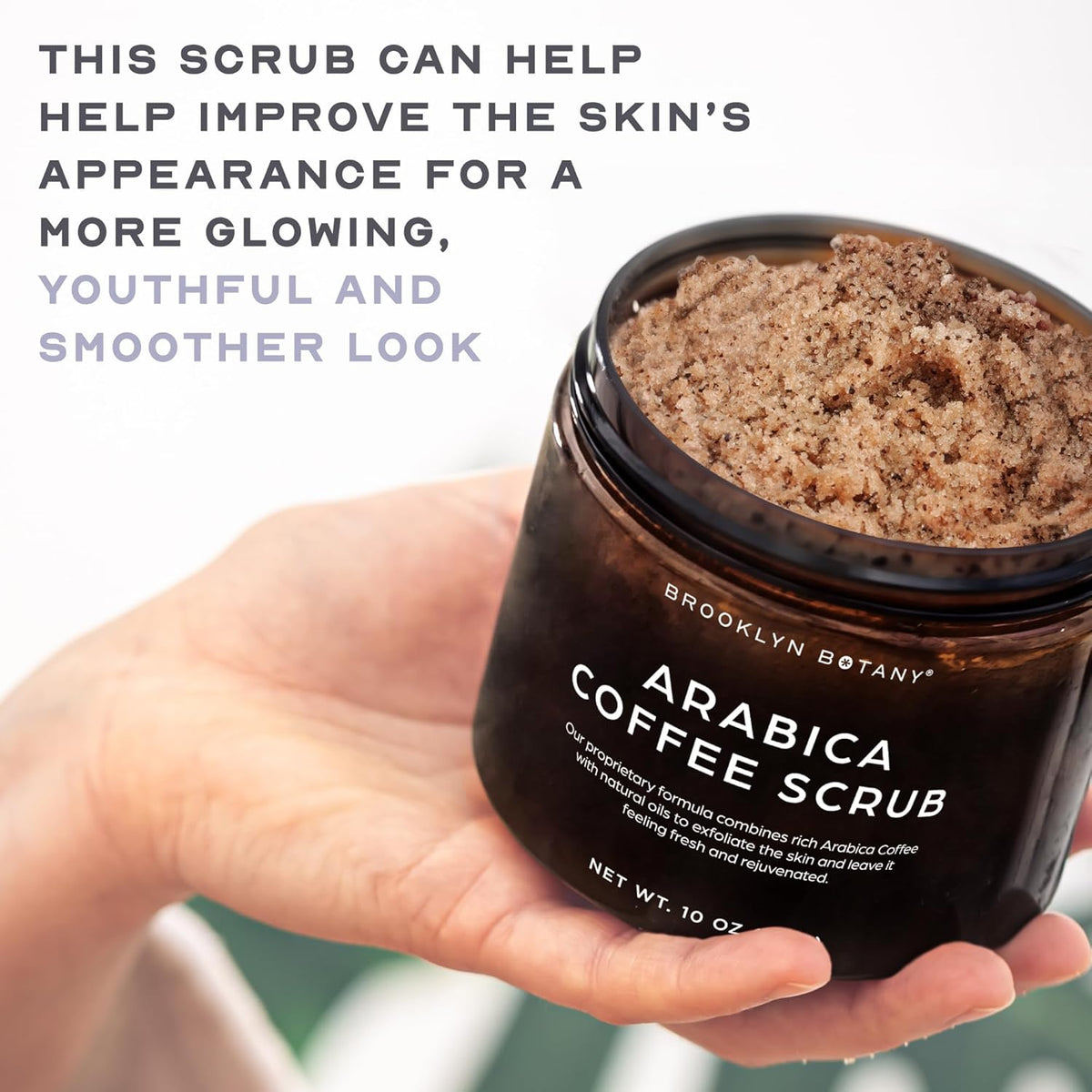 Arabica Coffee Body Scrub - Moisturizing and Exfoliating for Body, Face, Hand, Foot - Fights Stretch Marks, Fine Lines, Wrinkles - Great Gifts for Women &amp; Men - 10 Oz