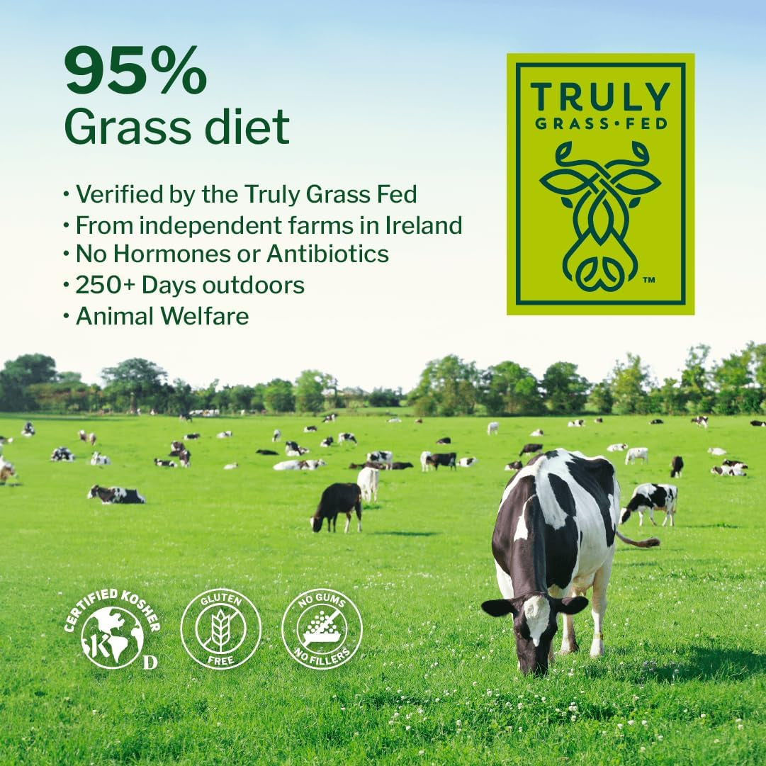 Grass Fed Whey Isolate Protein Powder – Unflavored, Heavy-Metal Tested, 28G Protein, Sourced from Ireland, Hormone-Free, Non-Gmo, Packaged in USA – 1Lb