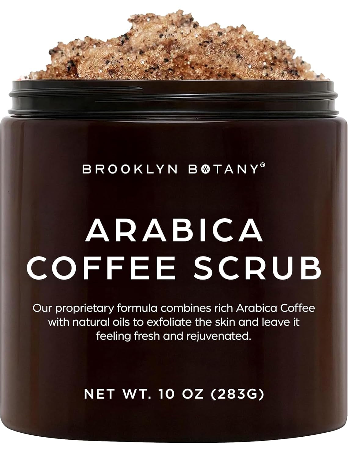 Arabica Coffee Body Scrub - Moisturizing and Exfoliating for Body, Face, Hand, Foot - Fights Stretch Marks, Fine Lines, Wrinkles - Great Gifts for Women & Men - 10 Oz