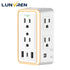 6-Outlet USB Wall Charger Extender – Surge Protected with USB-C, 3 USB Ports & Built-In Night Light