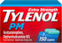 Tylenol PM Extra Strength Nighttime Pain Relief and Sleep Aid Caplets, Fast, Strong, Diphenhydramine Hcl, Acetaminophen, Non‑Habit Forming, 150 Count Size